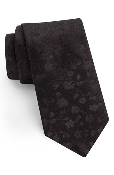 Men's Ted Baker London Silk Tie, Size - Black