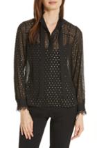 Women's Ted Baker London Riaa Joyous Metallic Dot Blouse - Black