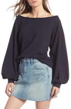 Women's Treasure & Bond Puff Sleeve Off The Shoulder Top, Size - Blue