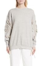 Women's See By Chloe Rope Trim Sweater - Grey