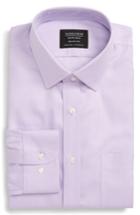 Men's Nordstrom Men's Shop Smartcare(tm) Traditional Fit Herringbone Dress Shirt .5 - 32/33 - Purple
