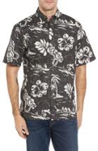 Men's Reyn Spooner Quiet Lagoon Classic Fit Sport Shirt, Size - Black