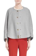 Women's Chloe Wool Blend Baseball Jacket Us / 36 Fr - Grey