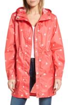 Women's Joules Right As Rain Packable Print Hooded Raincoat - Yellow