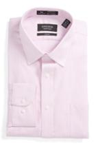 Men's Nordstrom Men's Shop Smartcare(tm) Trim Fit Stripe Dress Shirt .5 32/33 - Pink