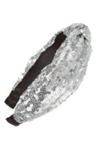 Cara Sequin Knot Headband, Size - Metallic