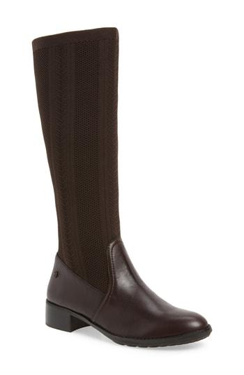 Women's Aetrex Belle Sock-knit Shaft Boot -6.5us / 36eu - Brown
