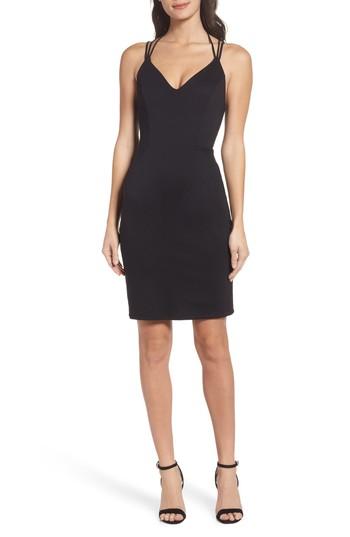 Women's Fraiche By J Strappy Body-con Dress - Black