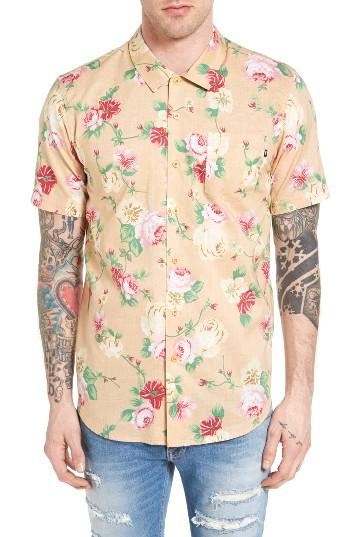 Men's Obey Moku Rose Print Woven Shirt