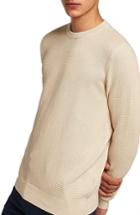 Men's Topman Thermal Knit Sweater - Beige