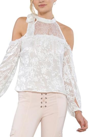 Women's Willow & Clay Cold Shoulder Top, Size - White