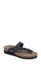 Women's Mephisto 'helen Twist' Nubuck Leather Sandal M - Blue