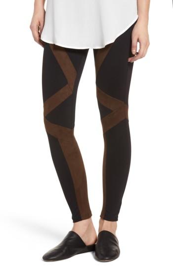 Women's David Lerner Seamed Leggings - Black