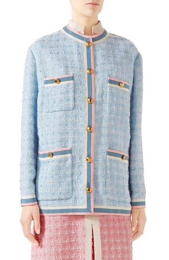 Women's Gucci Tweed Jacket Us / 42 It - White