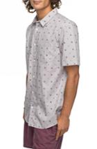 Men's Quiksilver Kamanoa Short Sleeve Shirt - Grey