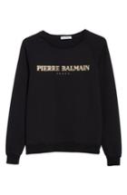 Men's Pierre Balmain Logo Graphic Sweatshirt Eu - Black