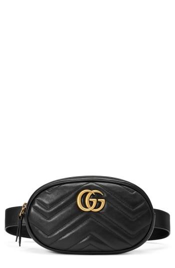 Gucci Gg Marmont Matelasse Leather Belt Bag -