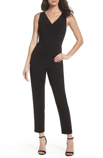 Women's Ali & Jay Asymmetrical Pleat Jumpsuit - Black