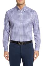 Men's Bobby Jones Matthers Easy Care Plaid Sport Shirt, Size - Blue