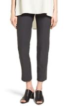 Women's Eileen Fisher Stretch Crepe Slim Ankle Pants - Grey