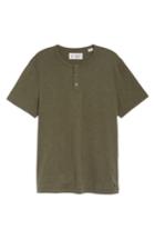 Men's Original Penguin Bing Short Sleeve Henley Shirt - Green