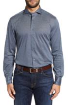 Men's Corneliani Classic Fit Solid Sport Shirt R - Blue
