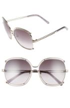 Women's Chloe Isidora 59mm Square Sunglasses - Gold/ Grey