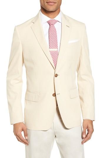 Men's Jb Britches Classic Fit Stripe Sport Coat R - Beige