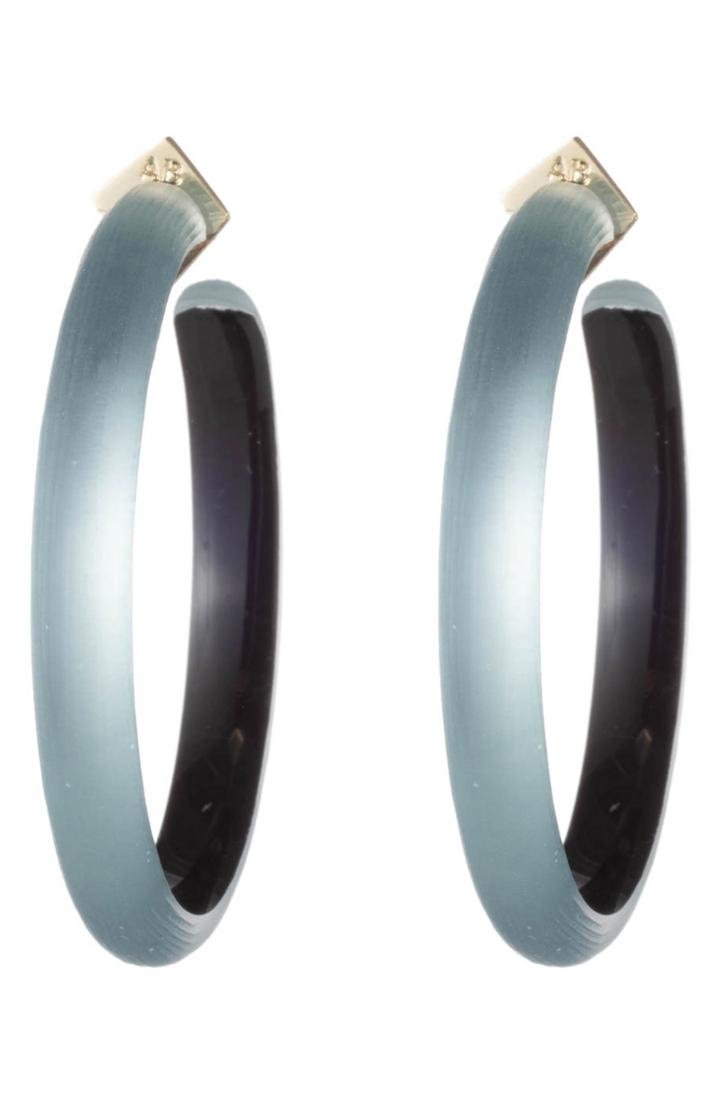 Women's Alexis Bittar Retro Gold Large Lucite Hoop Earrings