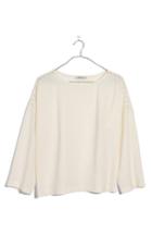Women's Madewell Button Shoulder Crepe Top - White
