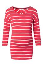 Women's Noppies Lila Stripe Maternity Tee - Coral