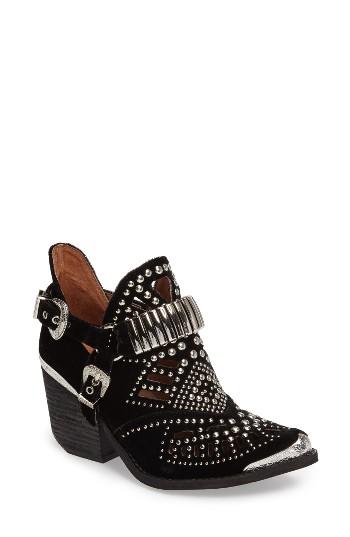 Women's Jeffrey Campbell 'calhoun' Cutout Bootie .5 M - Black