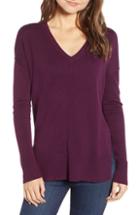 Women's Trouve Side Slit Sweater - Purple