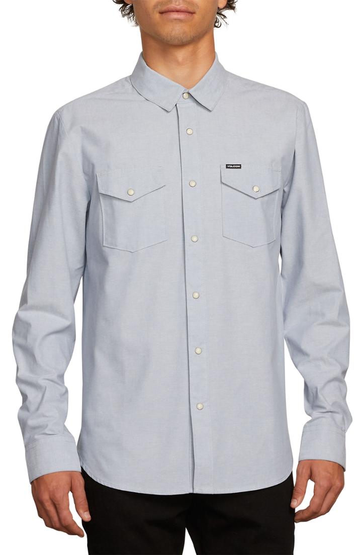Men's Volcom Hayes Woven Shirt - Blue