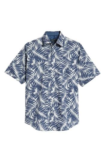Men's Bugatchi Indigo Palms Classic Fit Sport Shirt - Blue