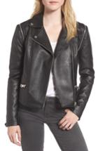 Women's Members Only Faux Leather Biker Jacket - Black