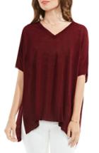 Women's Vince Camuto Slub Linen Blend Sweater - Burgundy