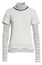 Women's Free People Piper Two-fer Tee - Grey