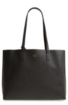 Oad New York Carryall Pebbled Leather Tote - Black
