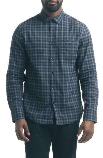 Men's Good Man Brand Check Sport Shirt, Size - Black