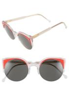 Women's Super By Retrosuperfuture 'lucia Surface' 52mm Cat Eye Sunglasses - Red/ Clear/ Grey