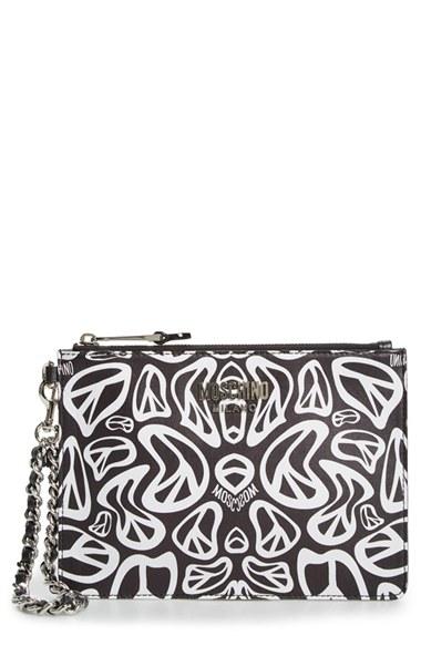 Moschino 'peace Print' Wristlet -