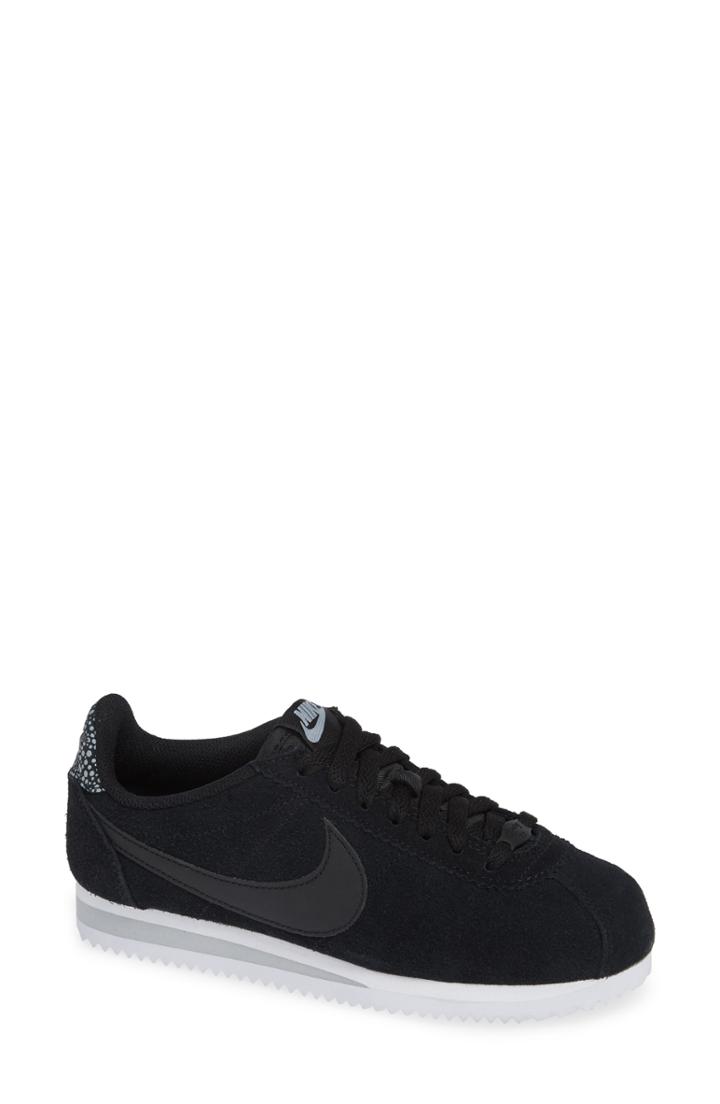 Women's Nike Classic Cortez Premium Sneaker M - Black