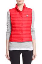 Women's Moncler 'liane' Water Resistant Short Down Vest - Red
