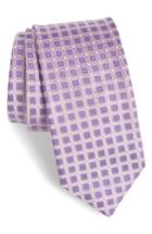 Men's Hugo Boss Geometric Silk Tie, Size - Pink
