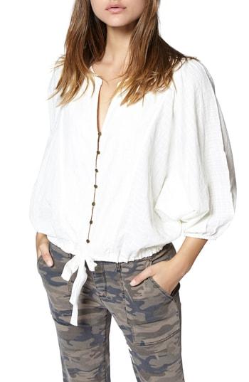 Women's Sanctuary Indio Tie Front Top - Ivory