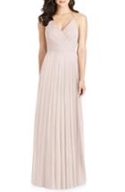Women's Dessy Collection Ruffle Back Chiffon Gown - Pink
