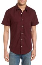 Men's 1901 Print Cotton Oxford Shirt, Size - Burgundy