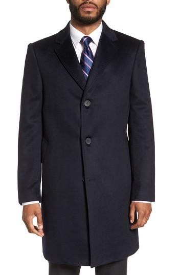 Men's Monte Rosso Culton Cashmere Overcoat S - Blue