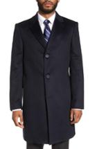 Men's Monte Rosso Culton Cashmere Overcoat S - Blue
